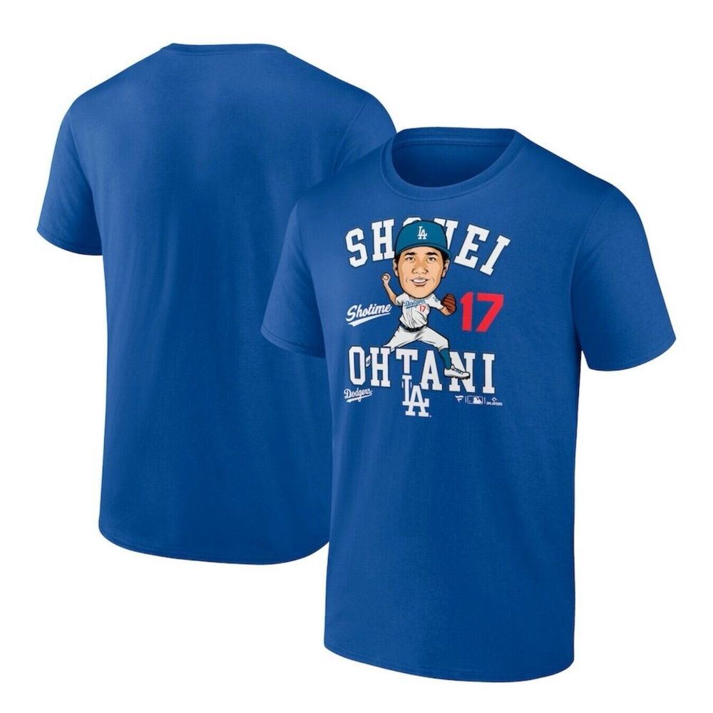 Men's 2XL Los Angeles Dodgers Shohei Ohtani‎ Royal Hometown Caricature T-Shirt